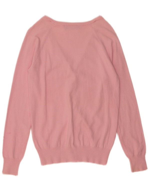 Zara Womens Cardigan Sweater UK 14 Large Rose Coton