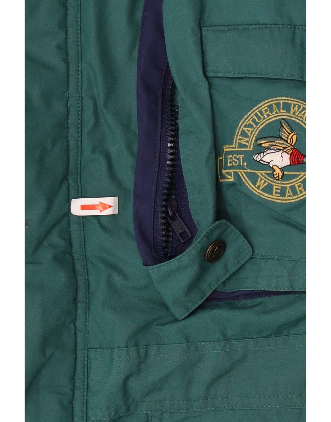 vintage Mens Hoody Parka Jacket UK 40 Grand Polyester Vert