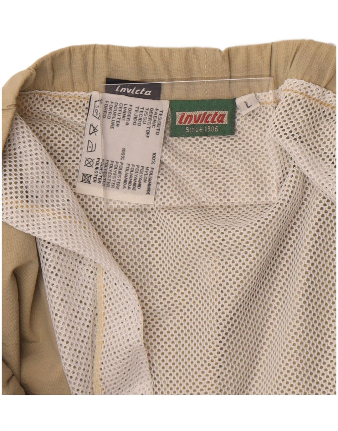 Invicta Short de Bain Graphique Homme Large Beige Colorblock Polyamide