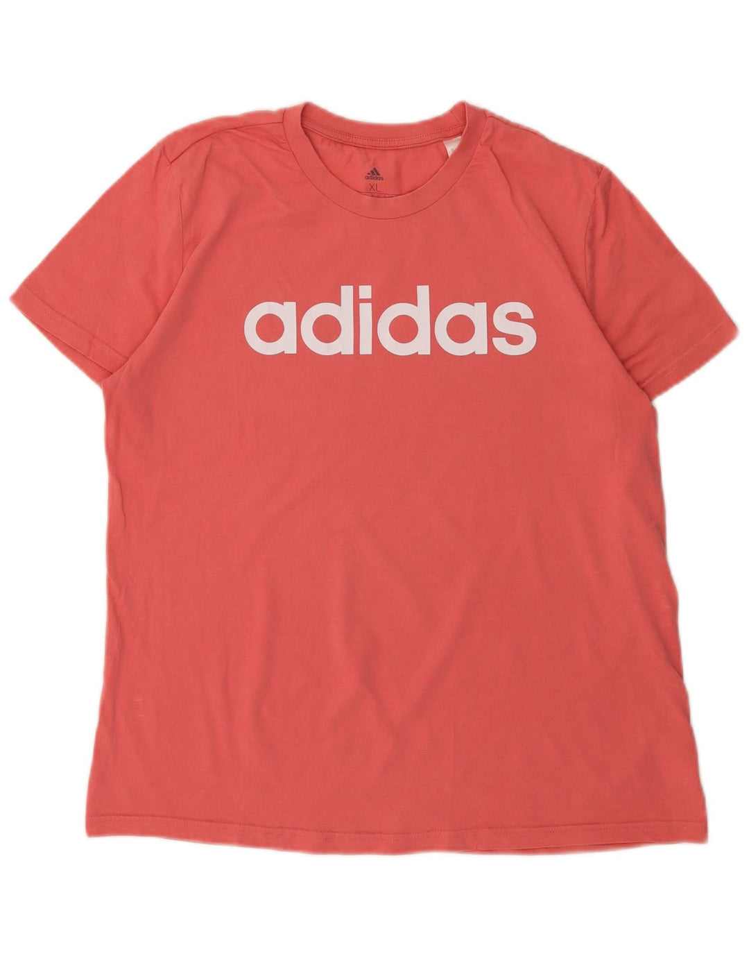 ADIDAS T-shirt graphique pour femme UK 20/22 XL Rose Coton