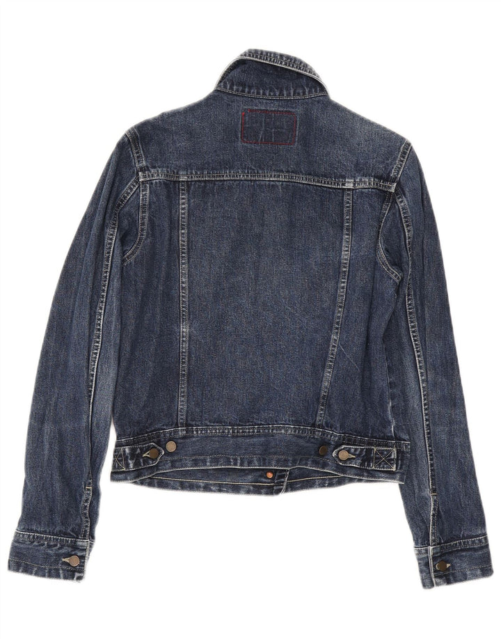 Stefanel Veste en jean courte pour femme UK 12 Bleu marine moyen