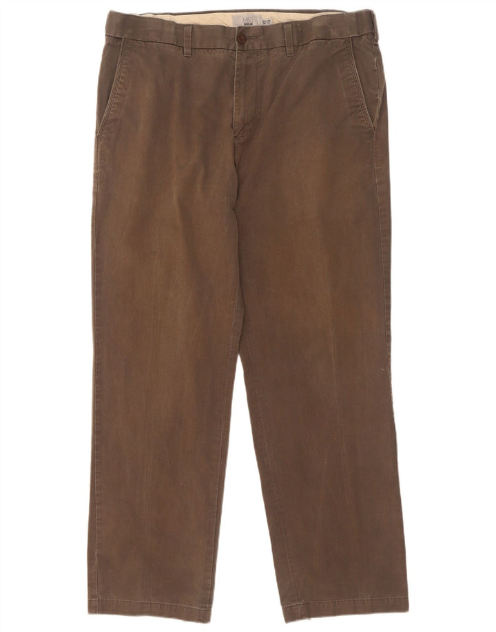 Marks & Spencer Pantalon Chino Regular Homme W36 L31 Kaki Coton