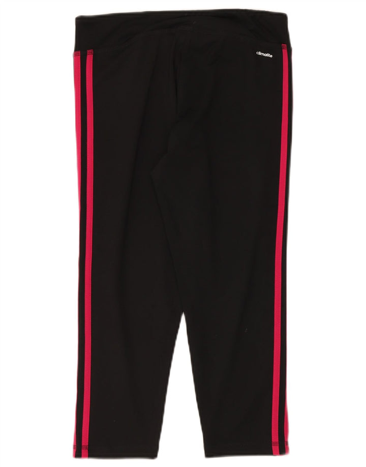 Adidas Climalite Crop Leggings UK 12/14 Noir Moyen Polyester