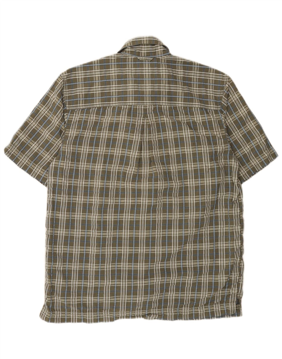 EDDIE BAUER Chemise à manches courtes pour homme en coton à petits carreaux gris