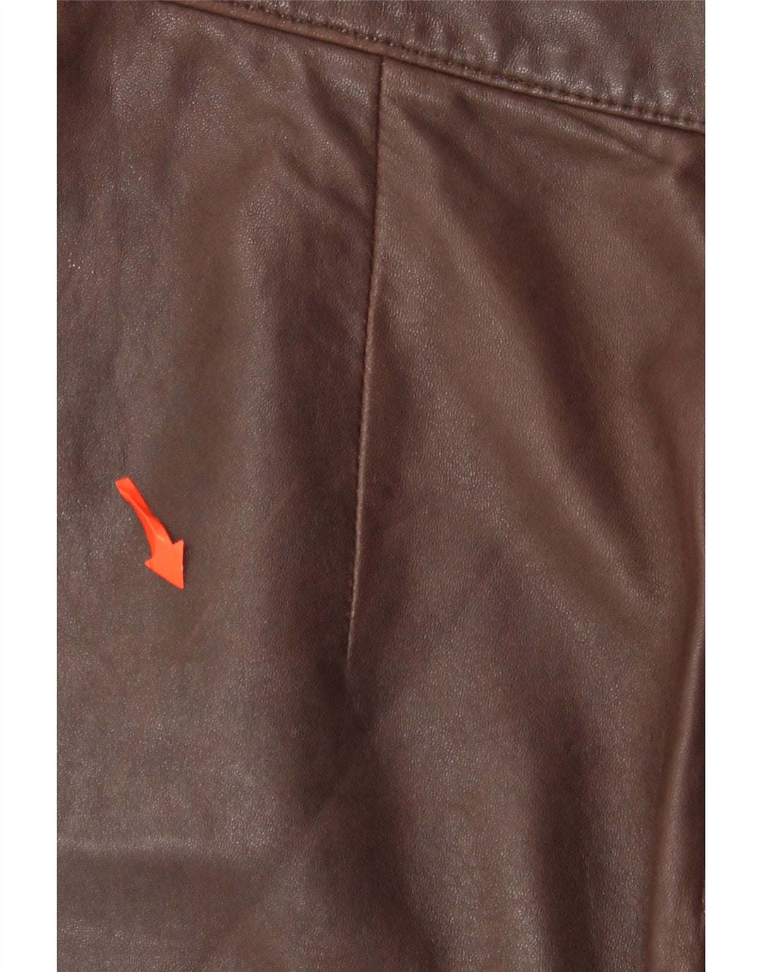 jupe en cuir femme vintage W28 Cuir marron moyen