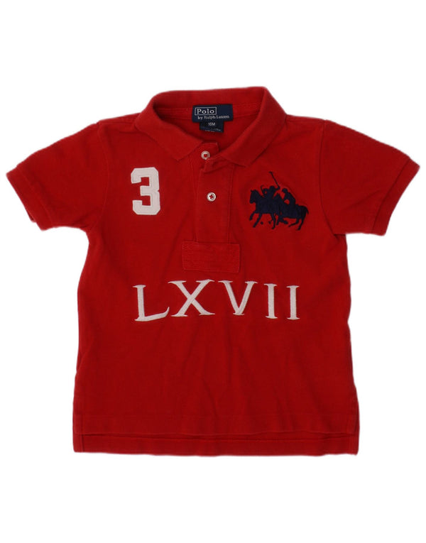 POLO RALPH LAUREN Polo graphique bébé garçon 12-18 mois coton rouge