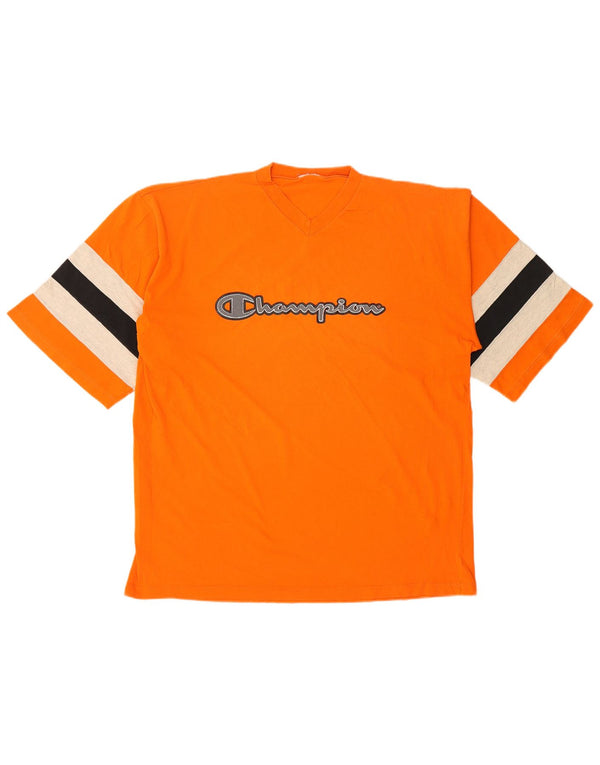 Champion T-Shirt Graphique Homme XL Orange Colourblock