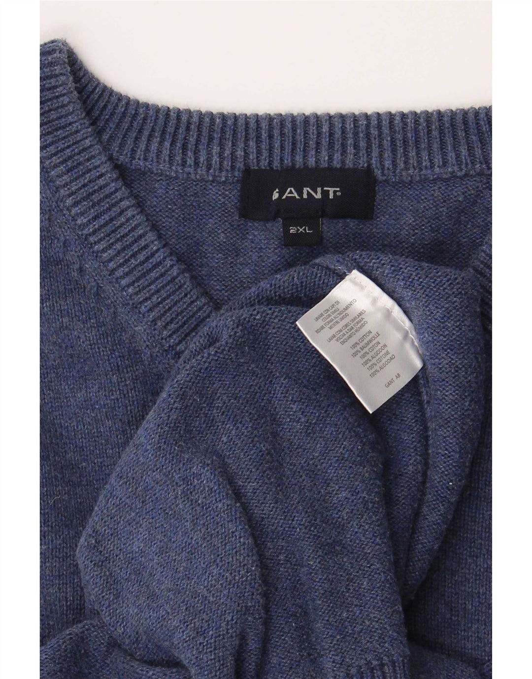 Gant Hommes Gilet Débardeur 2XL Bleu Marine Coton