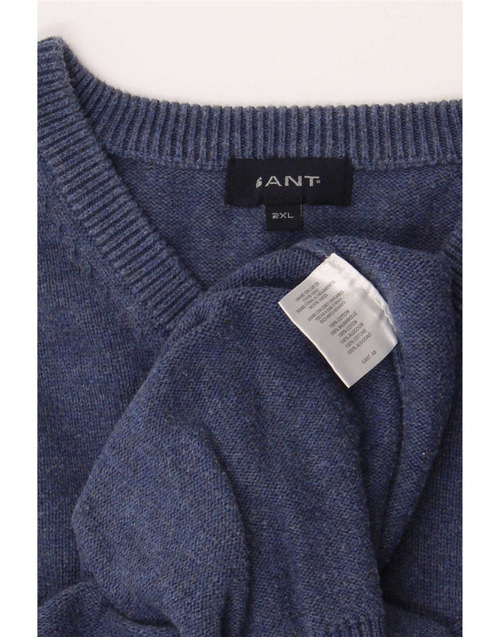 Gant Hommes Gilet Débardeur 2XL Bleu Marine Coton