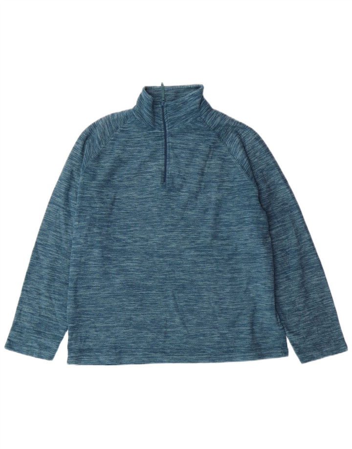 MOUNTAIN WAREHOUSE Pull polaire à col zippé pour femme UK 14 Bleu moyen moucheté