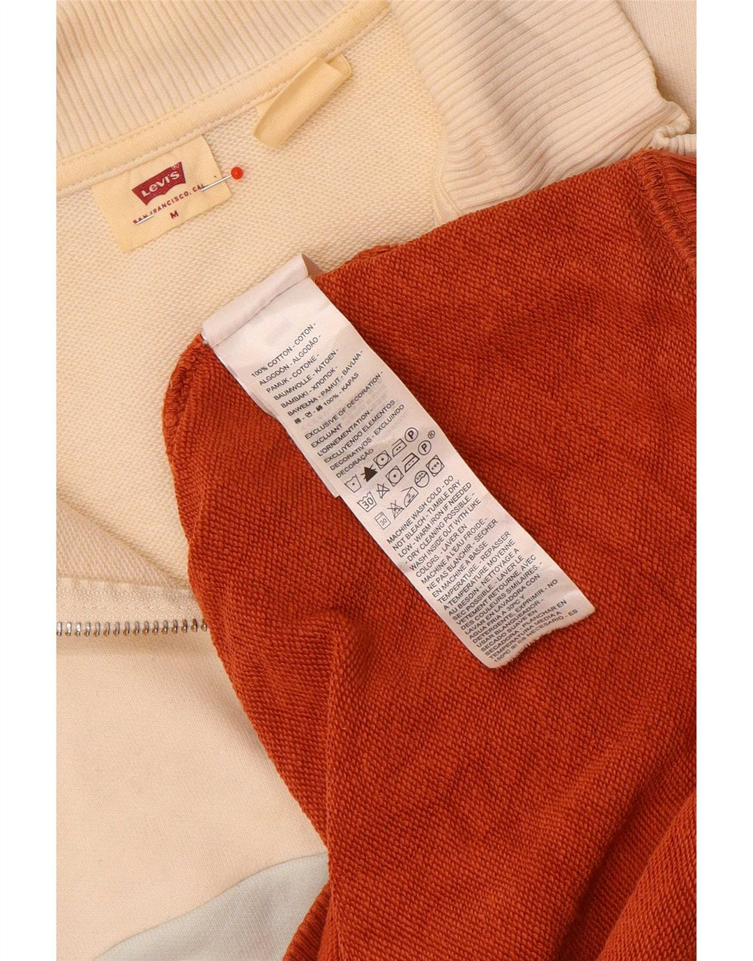 Levi's Sweatshirt Jumper UK 14 Medium Multicolore Colourblock Femme