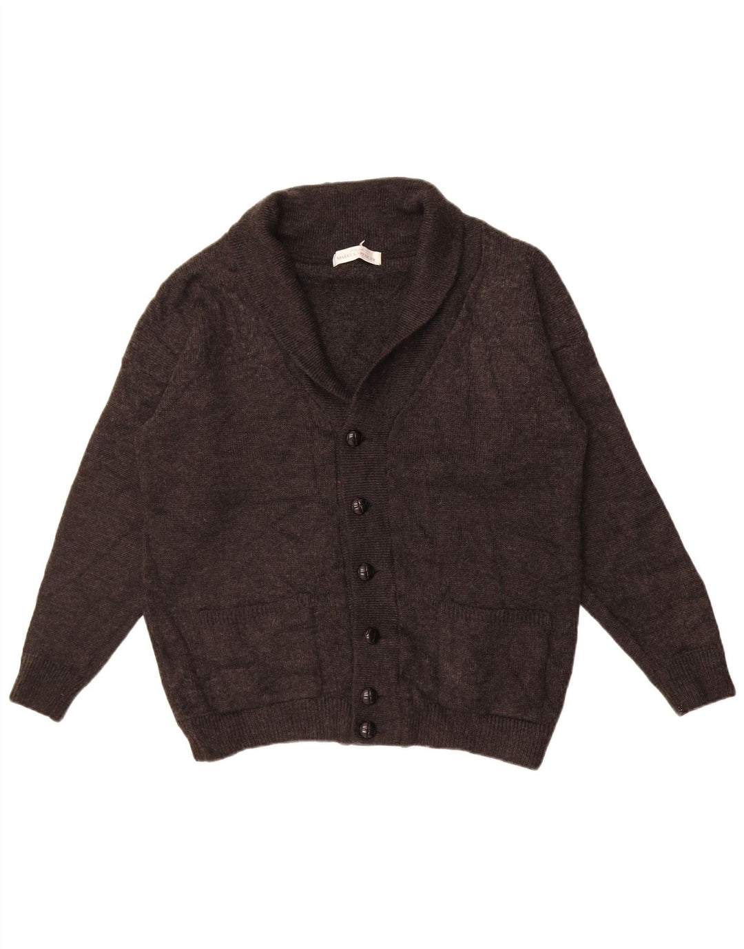 Marks & Spencer Pull Cardigan Garçon 12-13 ans Laine Gris Moyen