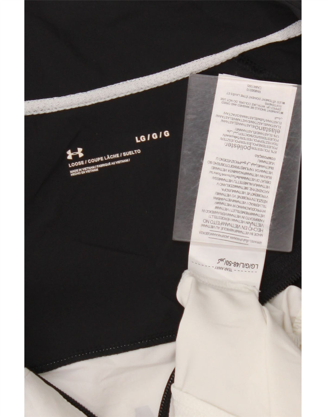 UNDER ARMOUR Haut de survêtement pull pour femme UK 16 Large Blanc Colourblock