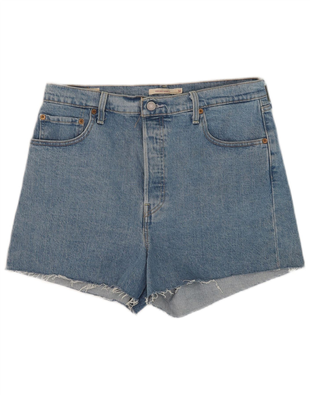Levi's Short En Jean Ribcage Femme W32 Large Bleu Coton