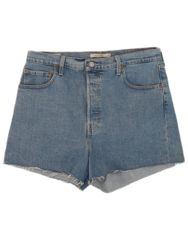 Levi's Short En Jean Ribcage Femme W32 Large Bleu Coton
