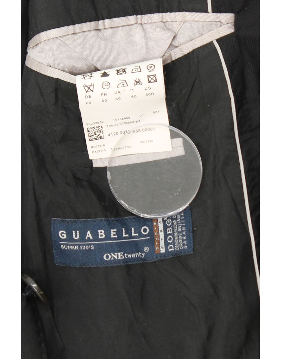 HUGO BOSS Veste Blazer Guabello 2 Boutons Homme UK 40 Large Noir Viscose