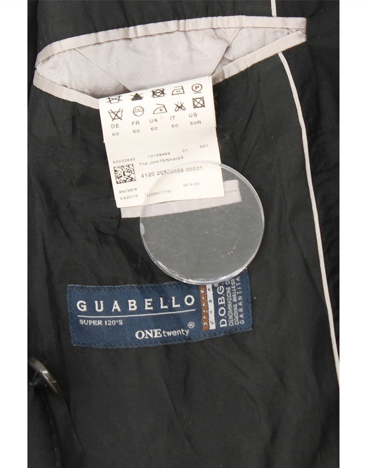 HUGO BOSS Veste Blazer Guabello 2 Boutons Homme UK 40 Large Noir Viscose