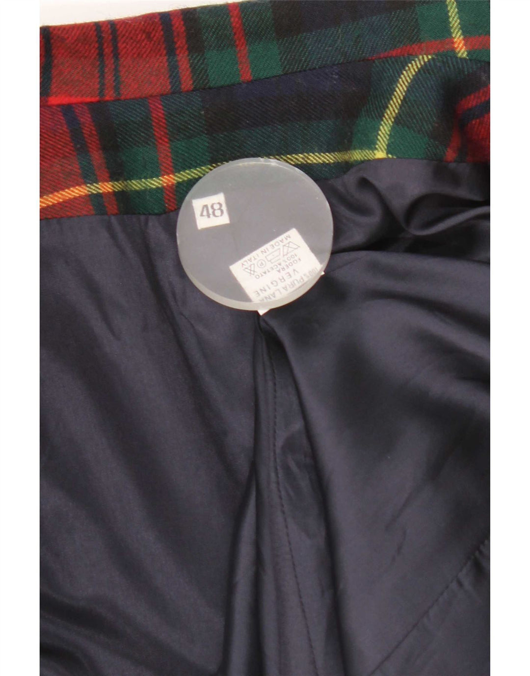 vintage Femme 2 Bouton Blazer Veste IT 48 XL Plaid Multicolore