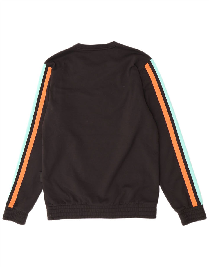 Adidas Sweat-shirt graphique pour homme en polyester color block noir moyen