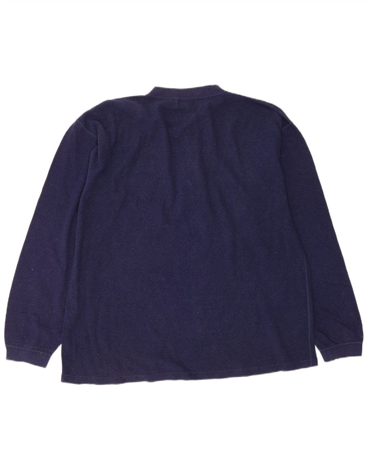 Eddie Bauer Haut ample à manches longues pour homme en coton bleu marine moyen