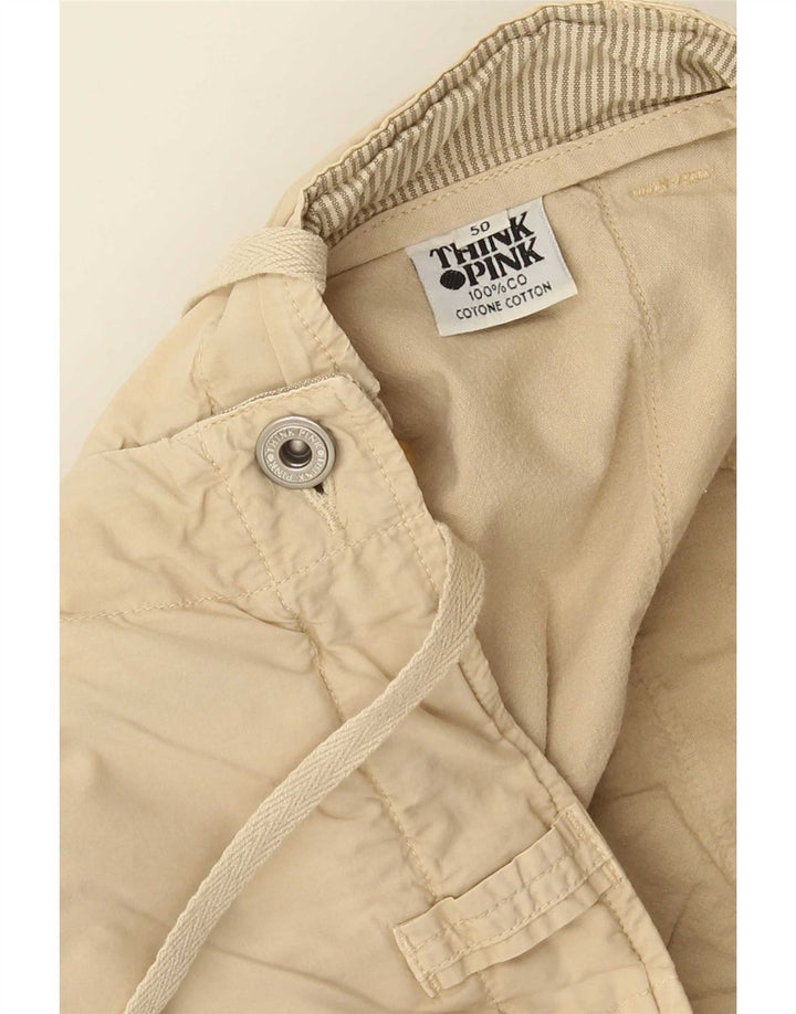 Think Pink Short Cargo Homme IT 50 Large W34 Coton Beige