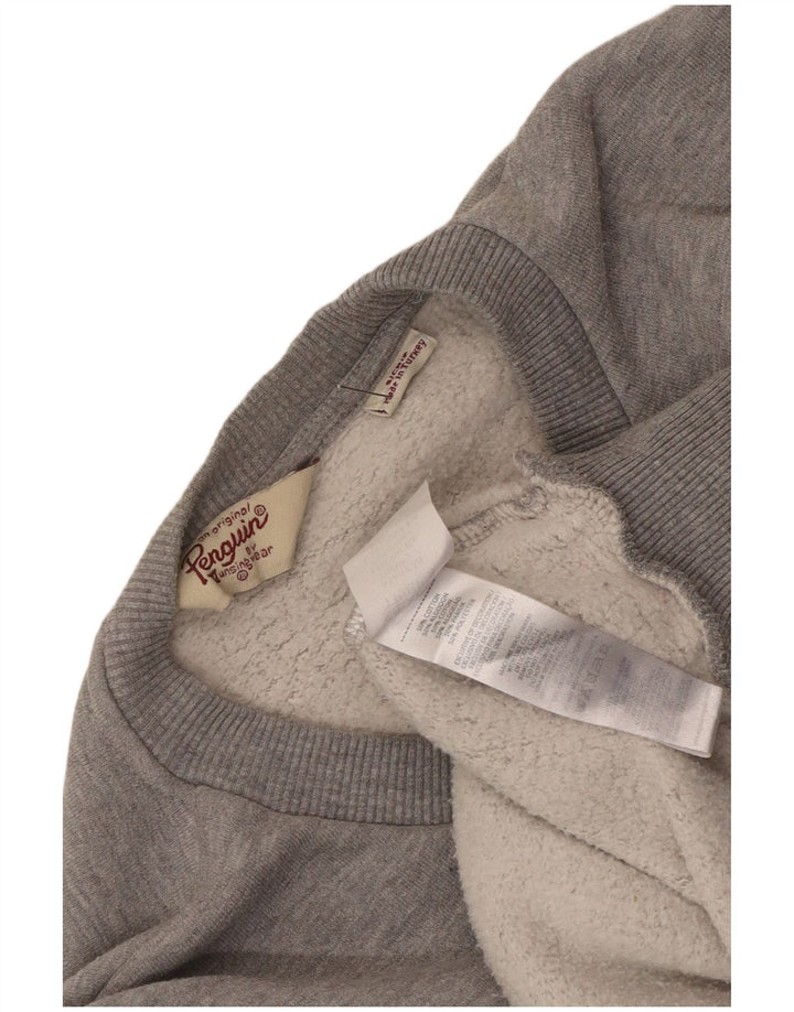 Penguin Sweat-Shirt Graphique Homme Petit Gris Coton
