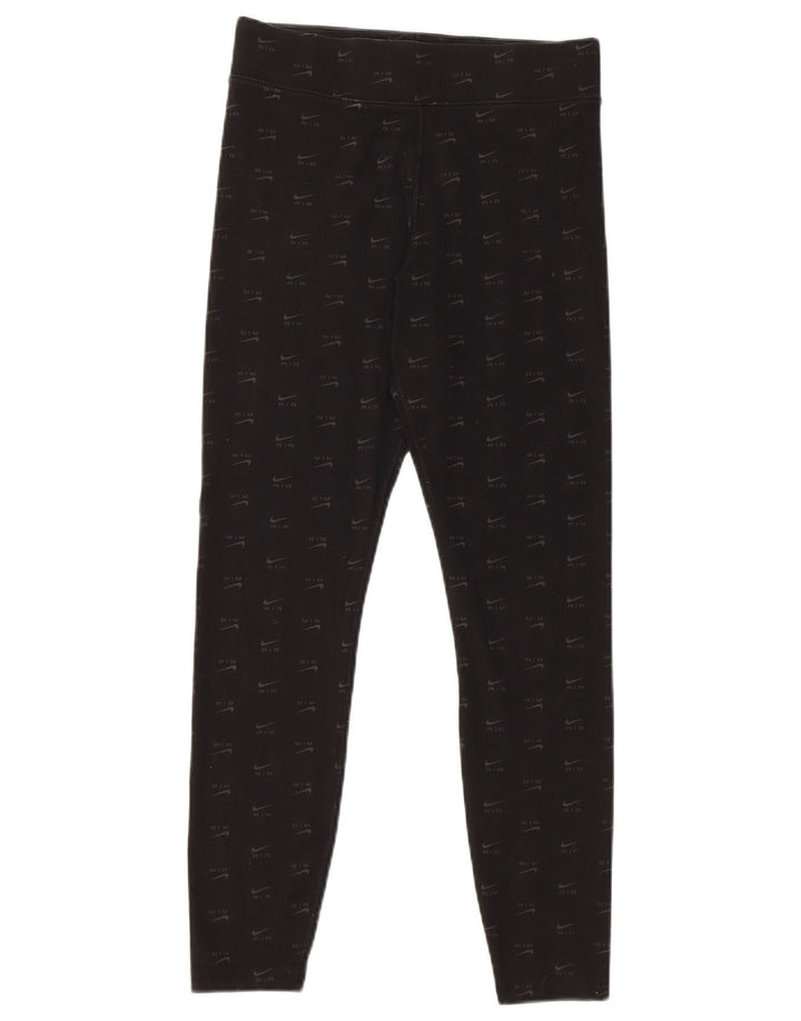 Nike Leggings graphiques pour femmes UK 12 coton noir moyen