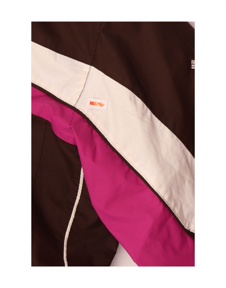 COLUMBIA Womens Interchange Windbreaker Jacket UK 18 XL Brown Colourblock