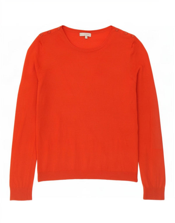 Hobbs Pull col bateau pour femme UK 14 Large Orange Laine