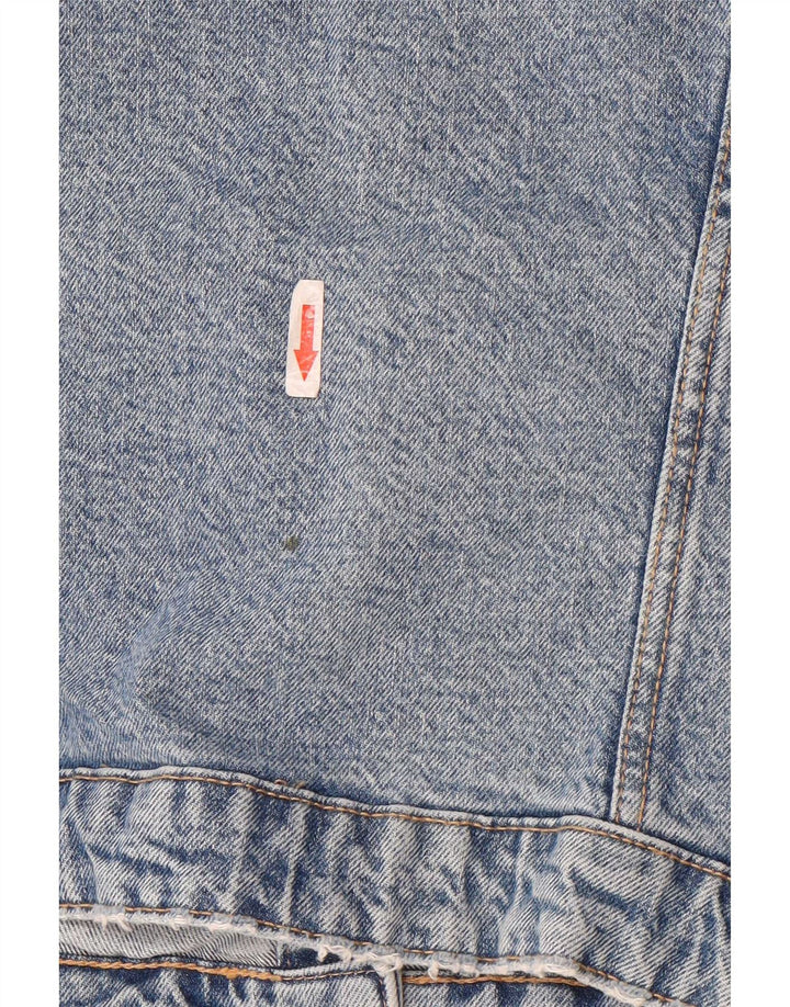 Zara Veste en jean pour femme UK 14 Large Bleu Coton