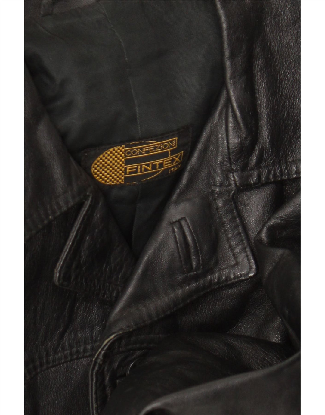 Veste en cuir femme vintage UK 12 Noir Moyen