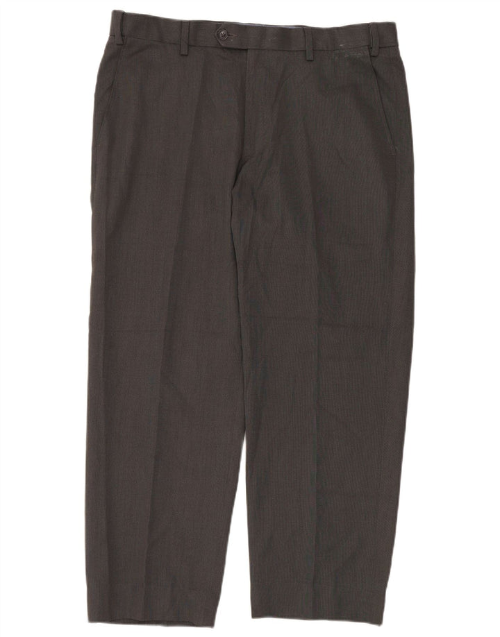 Marks & Spencer Pantalon de costume coupe classique pour homme W36 L26 Gris Polyester