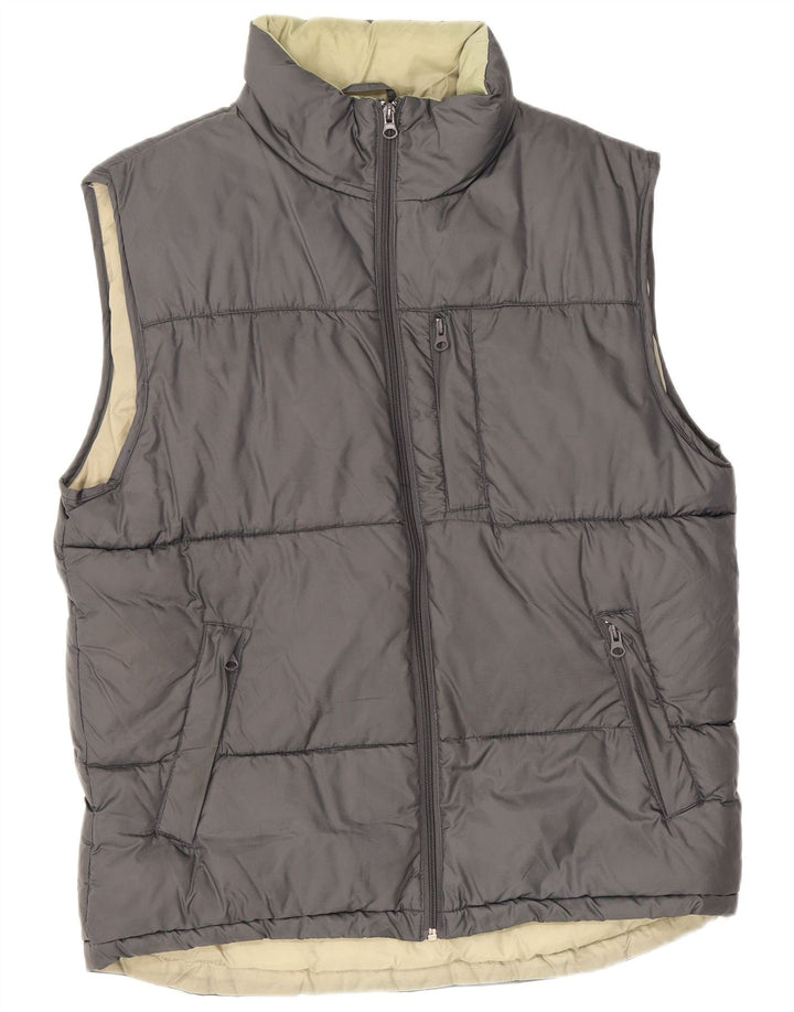 Jack & Jones Gilet Rembourré Homme UK 14 Gris Moyen Nylon