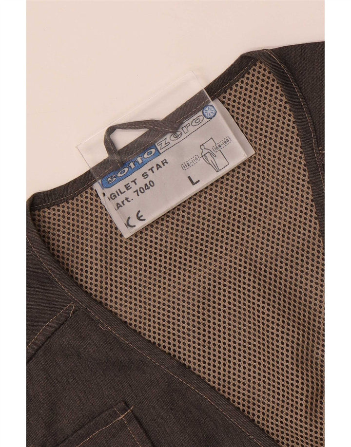 Sotto Zero Gilet utilitaire pour homme UK 40 Large Gris Coton