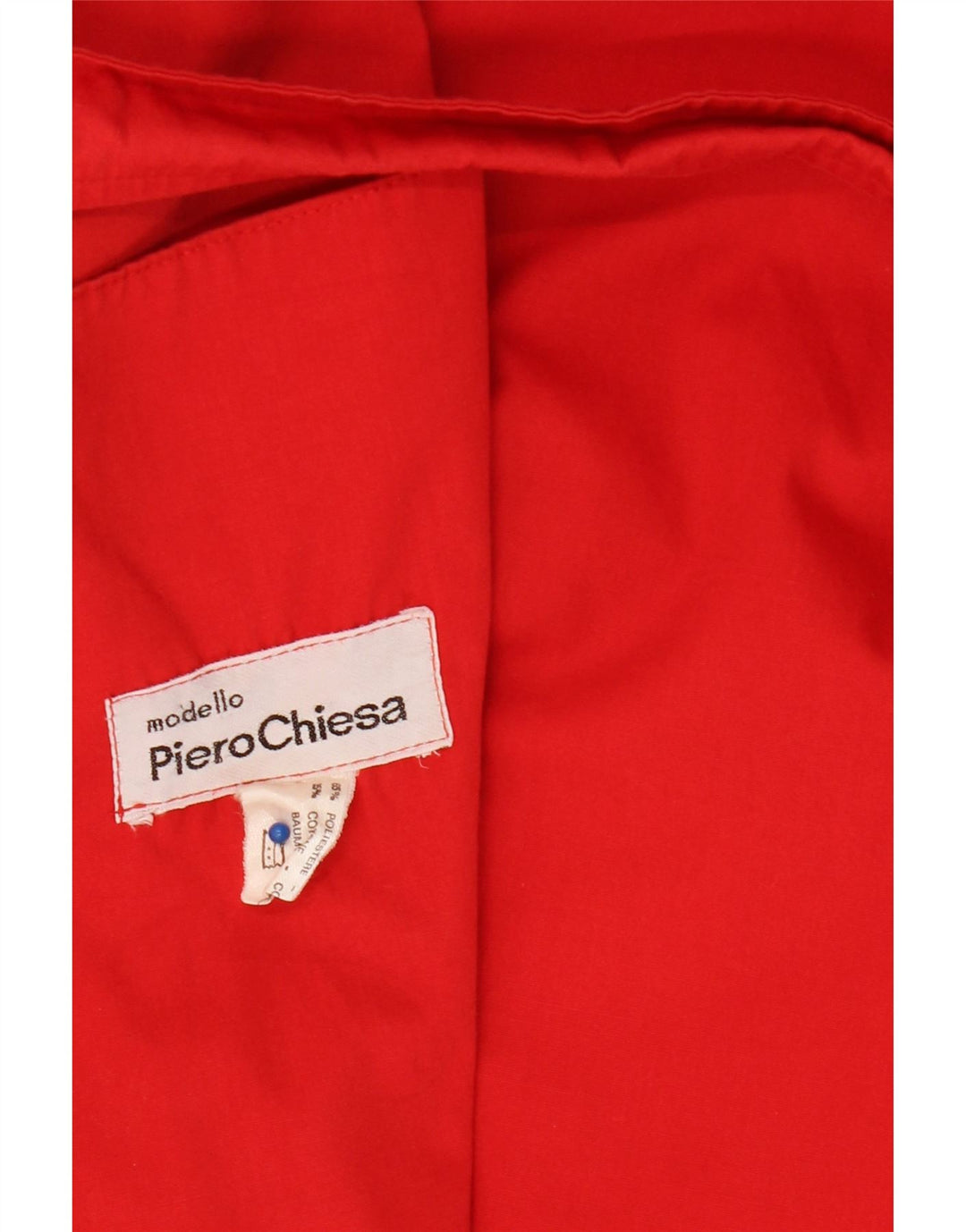 VINTAGE Trench Femme UK 14 Polyester Rouge Moyen