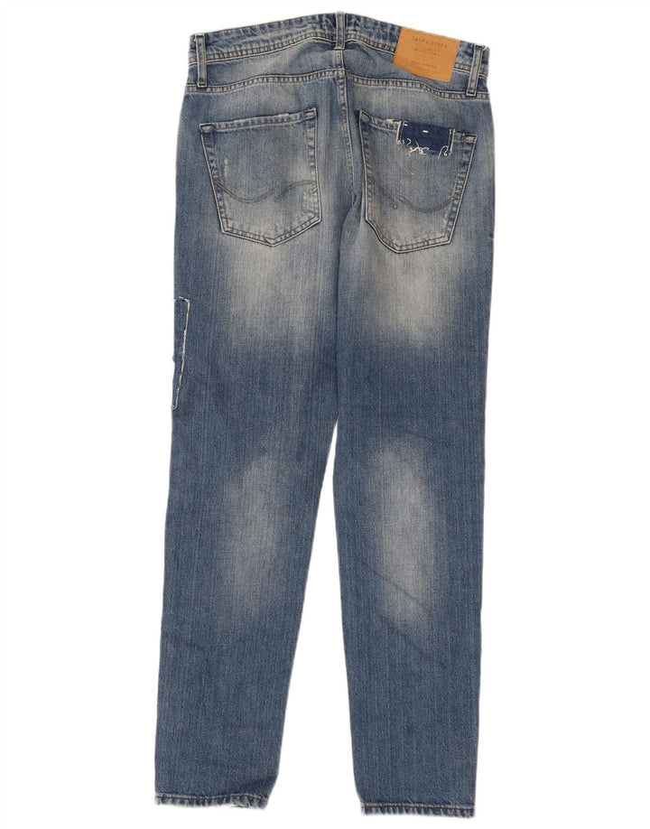 Jack & Jones Jean Slim Mike Comfort Fit W30 L32 Homme Bleu Patchwork