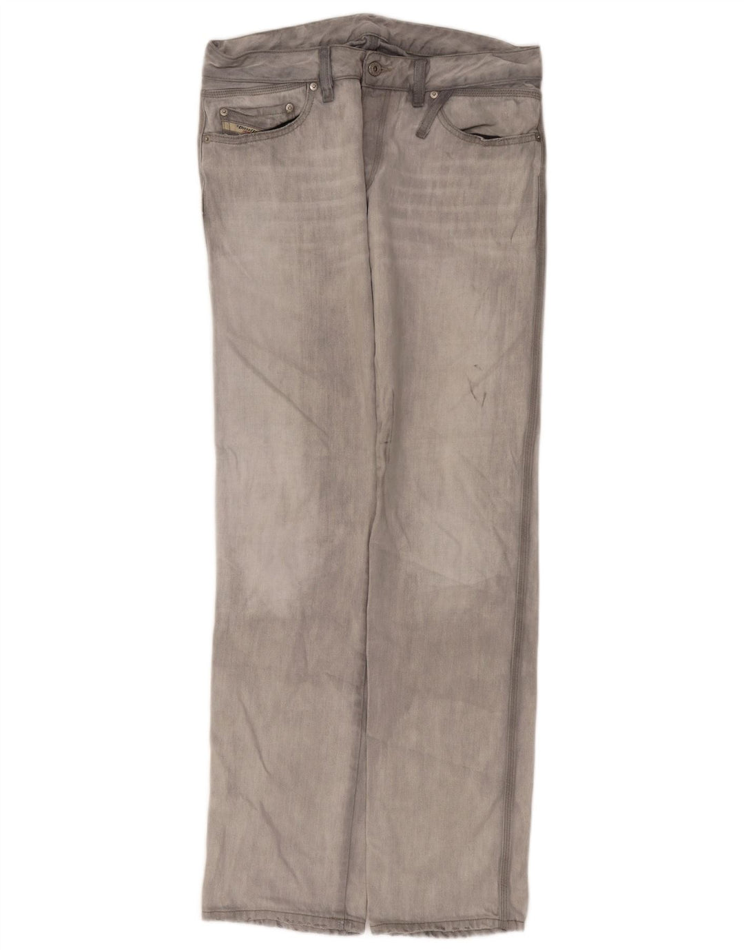 Diesel Jean Droit Homme W32 L34 Gris Coton