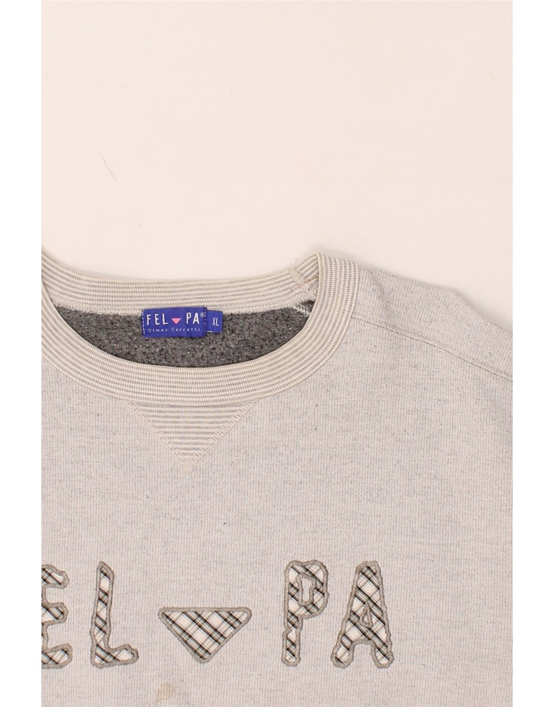 VINTAGE Womens Graphic Sweatshirt Jumper UK 18 XL Grey Vintage Vintage and Second-Hand Vintage from Messina Hembry 