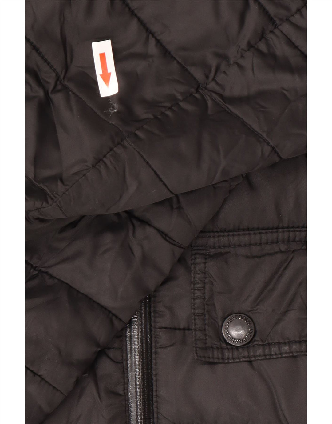 Barbour Veste matelassée à capuche pour homme UK 40 Large Noir Polyester