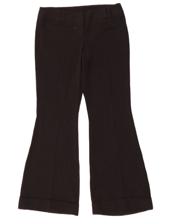 Topshop Pantalon décontracté évasé pour femme UK 12 Medium W32 L33 Noir Polyester