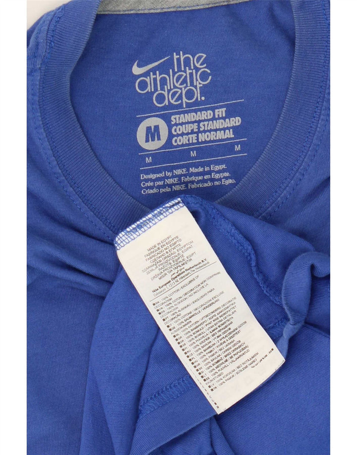 Nike T-Shirt Coupe Standard Femme Bleu Moyen Coton