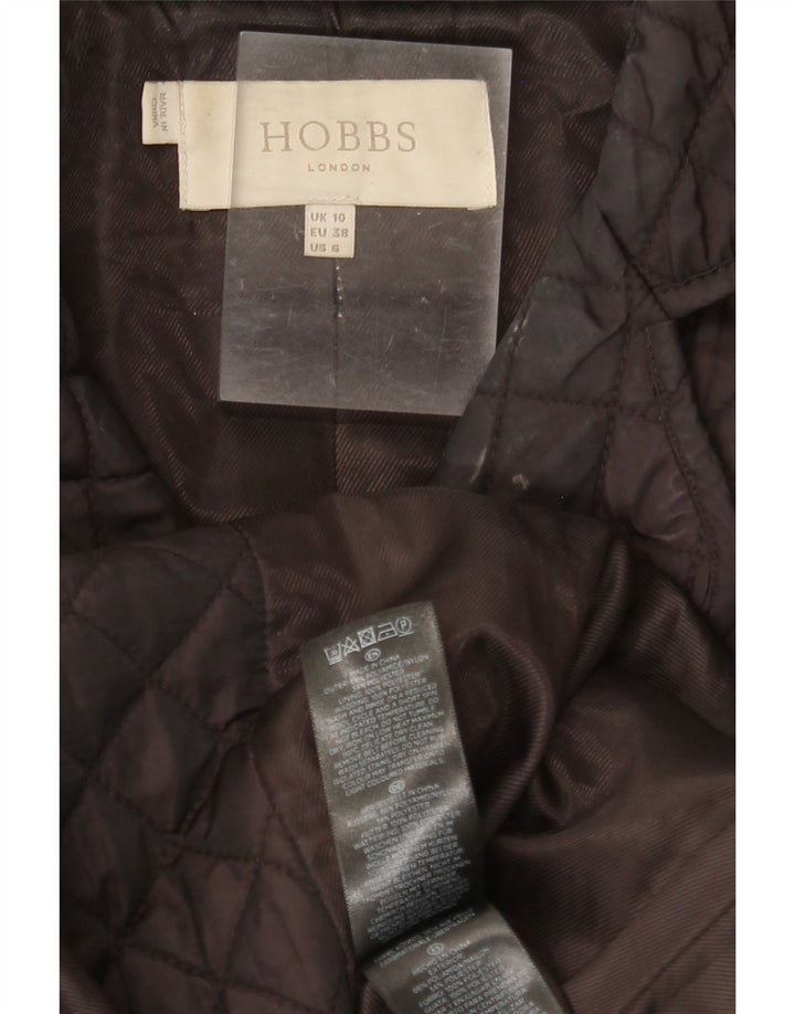 HOBBS Manteau matelassé pour femme UK 10 Petit Marron Polyamide