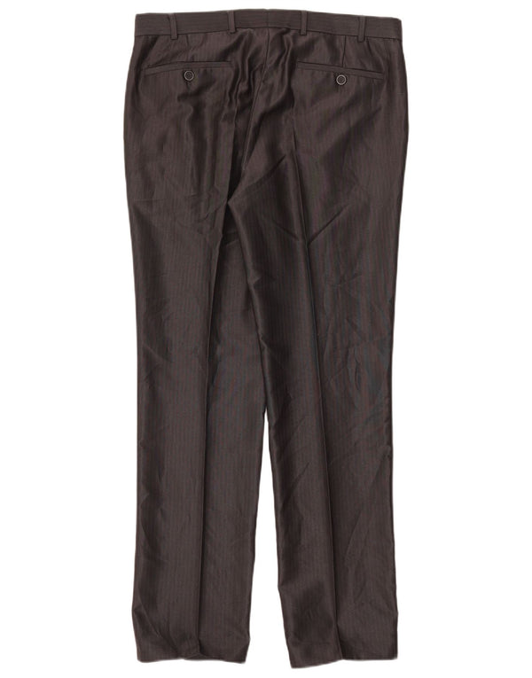 Angelo Litrico Pantalon de costume pour homme IT 48 Medium W34 L30 Gris à fines rayures