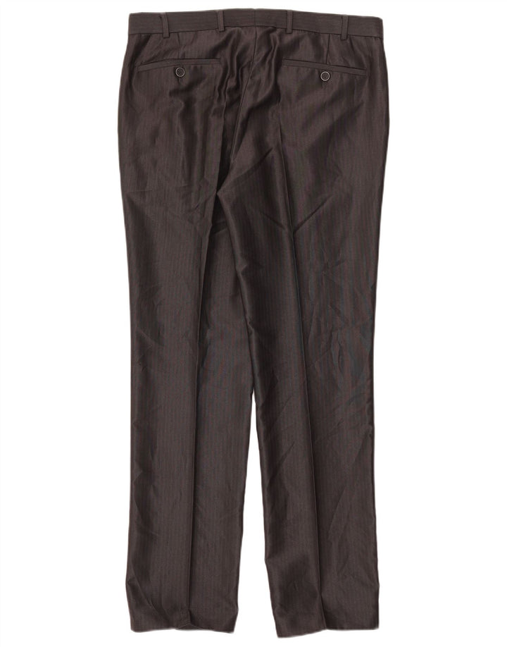 Angelo Litrico Pantalon de costume pour homme IT 48 Medium W34 L30 Gris à fines rayures