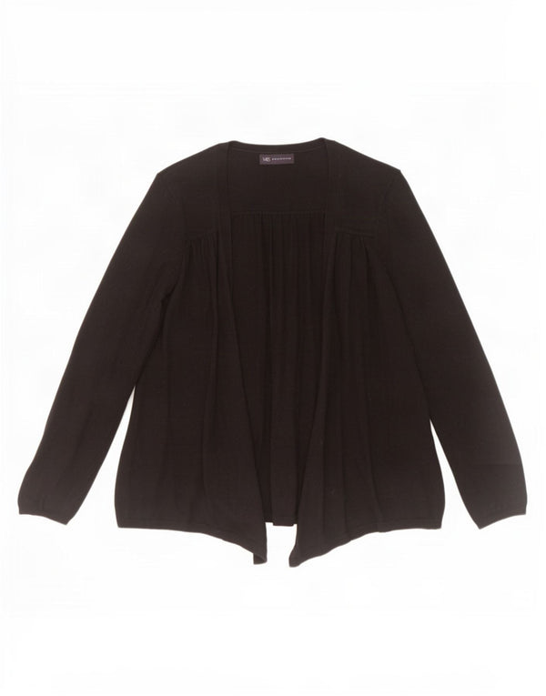 Marks & Spencer Pull Cardigan Ouvert Femme UK 12 Medium Noir Polyamide