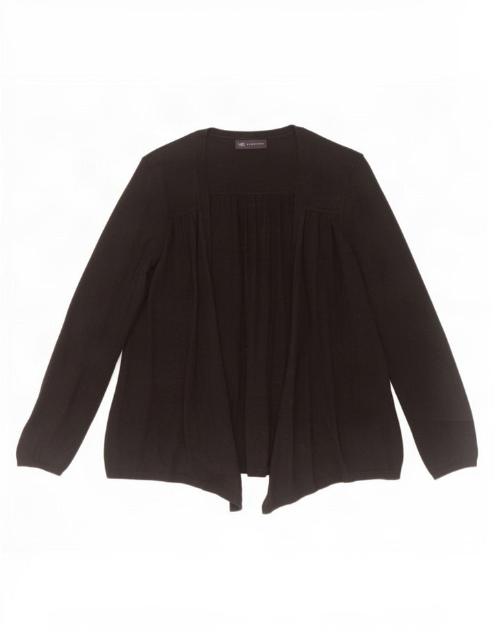 Marks & Spencer Pull Cardigan Ouvert Femme UK 12 Medium Noir Polyamide