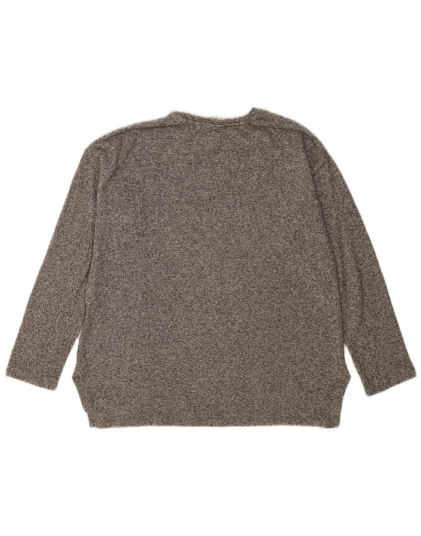 Zara Sweatshirt Fille 11-12 ans Gris Moucheté Viscose