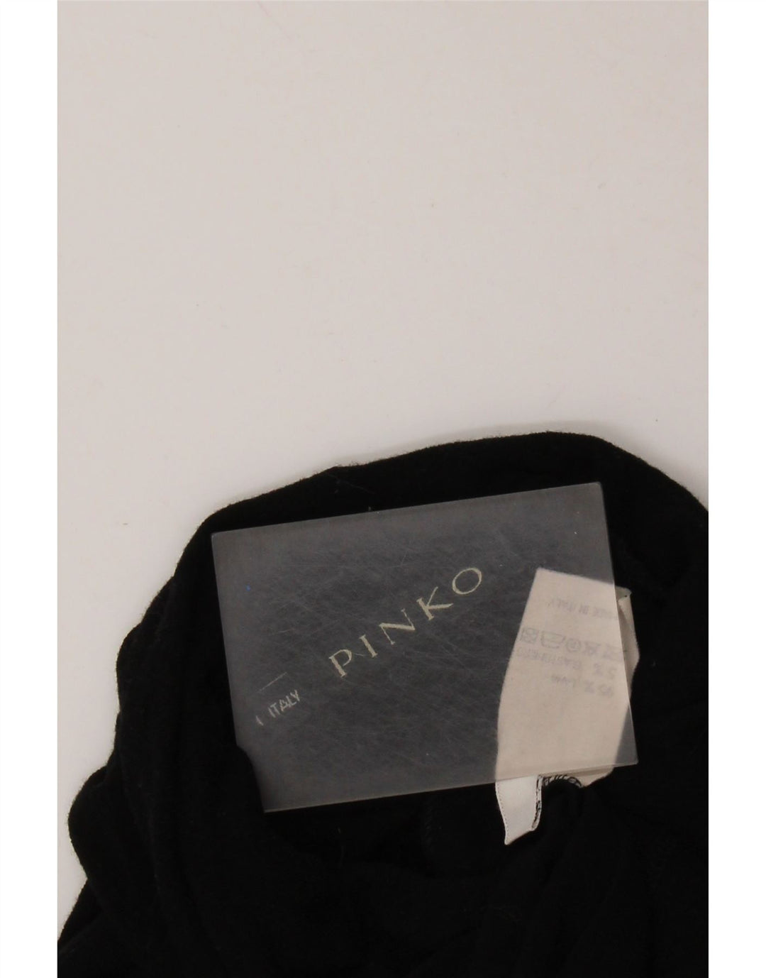 PINKO Pull court à manches 3/4 et col roulé pour femme UK 14 Noir moyen