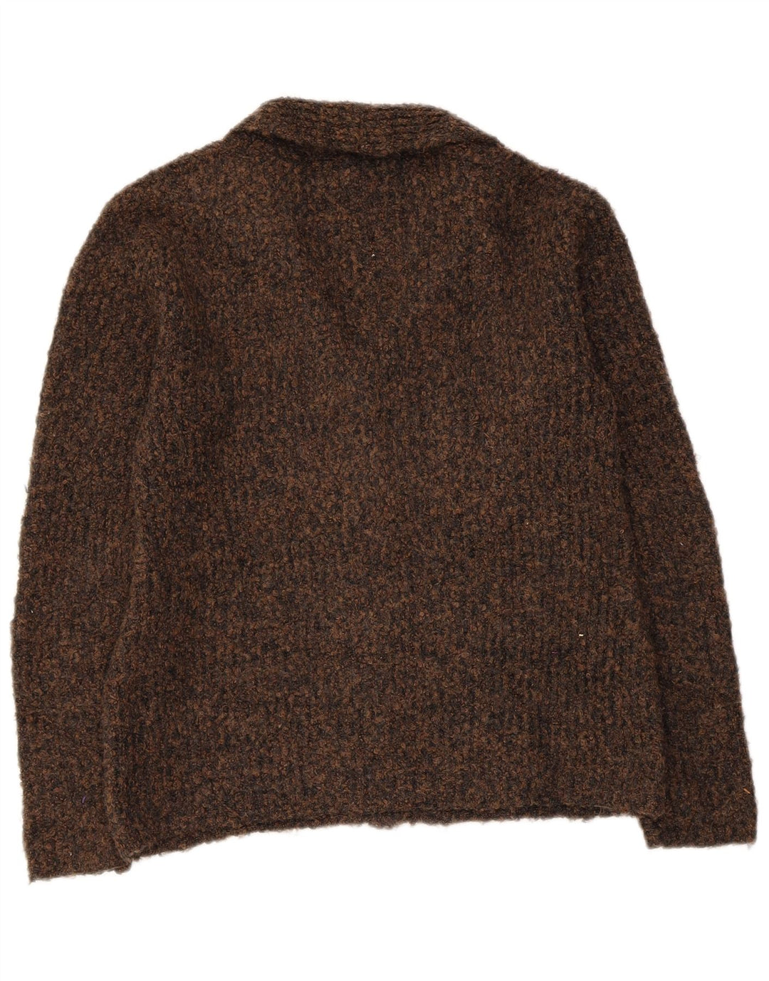 MARKS & SPENCER Pull Cardigan Femme UK 10 Petit Marron Moucheté