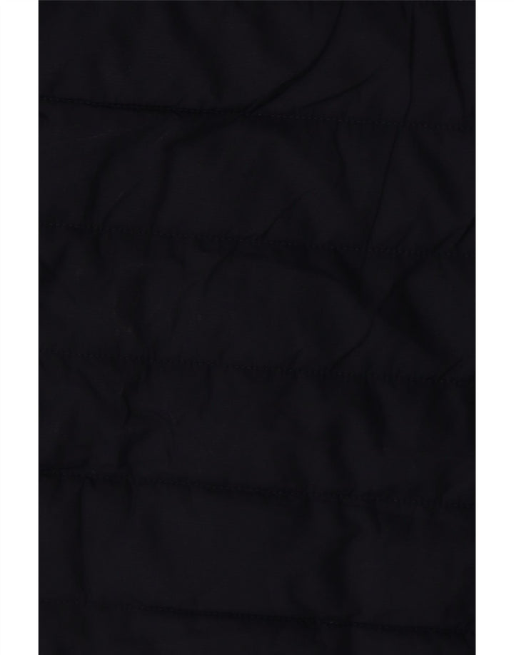 Jack Wolfskin Manteau rembourré à capuche pour femme UK 8/10 Small Bleu marine Polyester